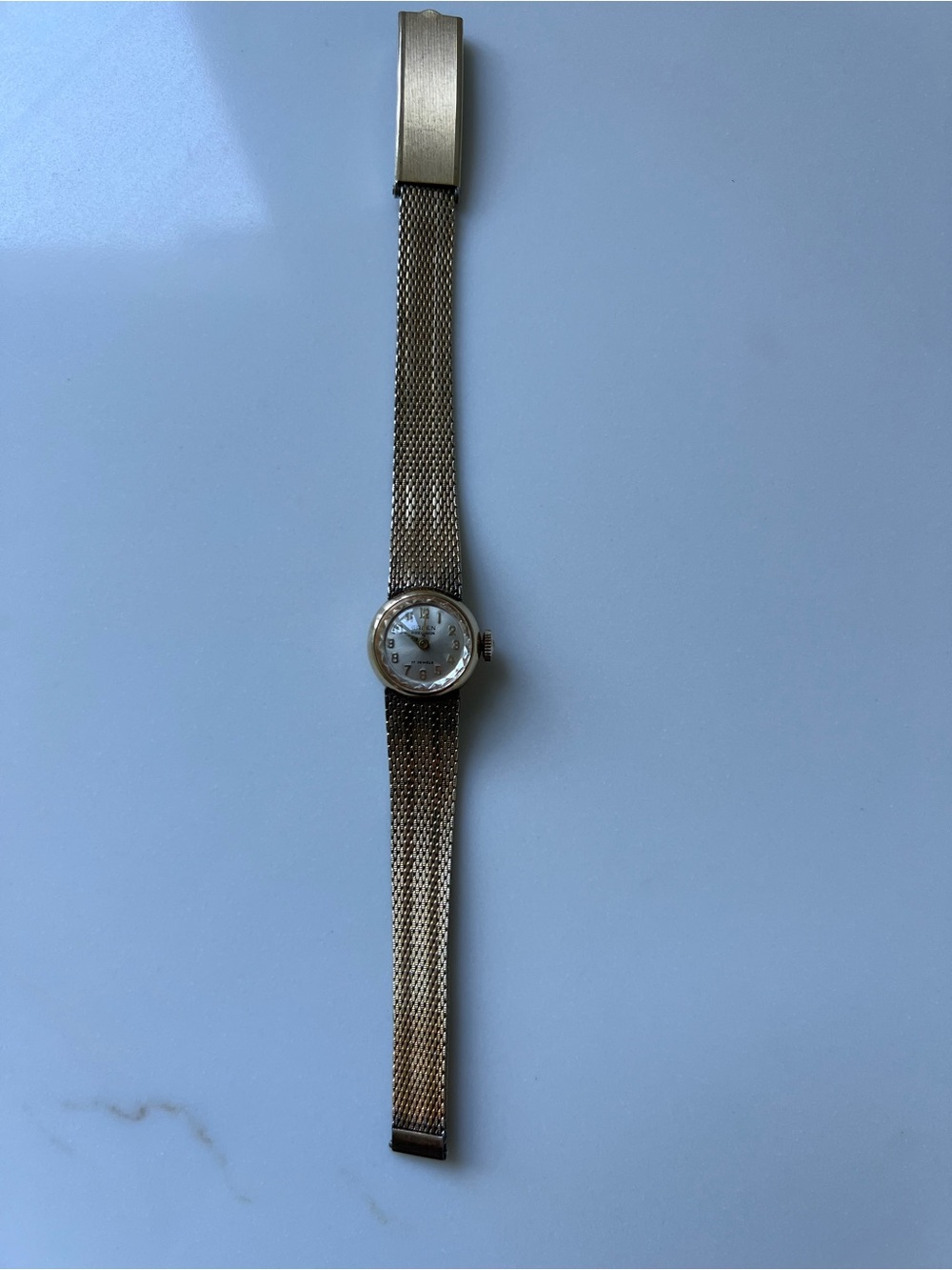 Gruen Precision Women's Gold-Tone Mesh Bracelet Watch 17 Jewel 14k - Picture 4 of 12